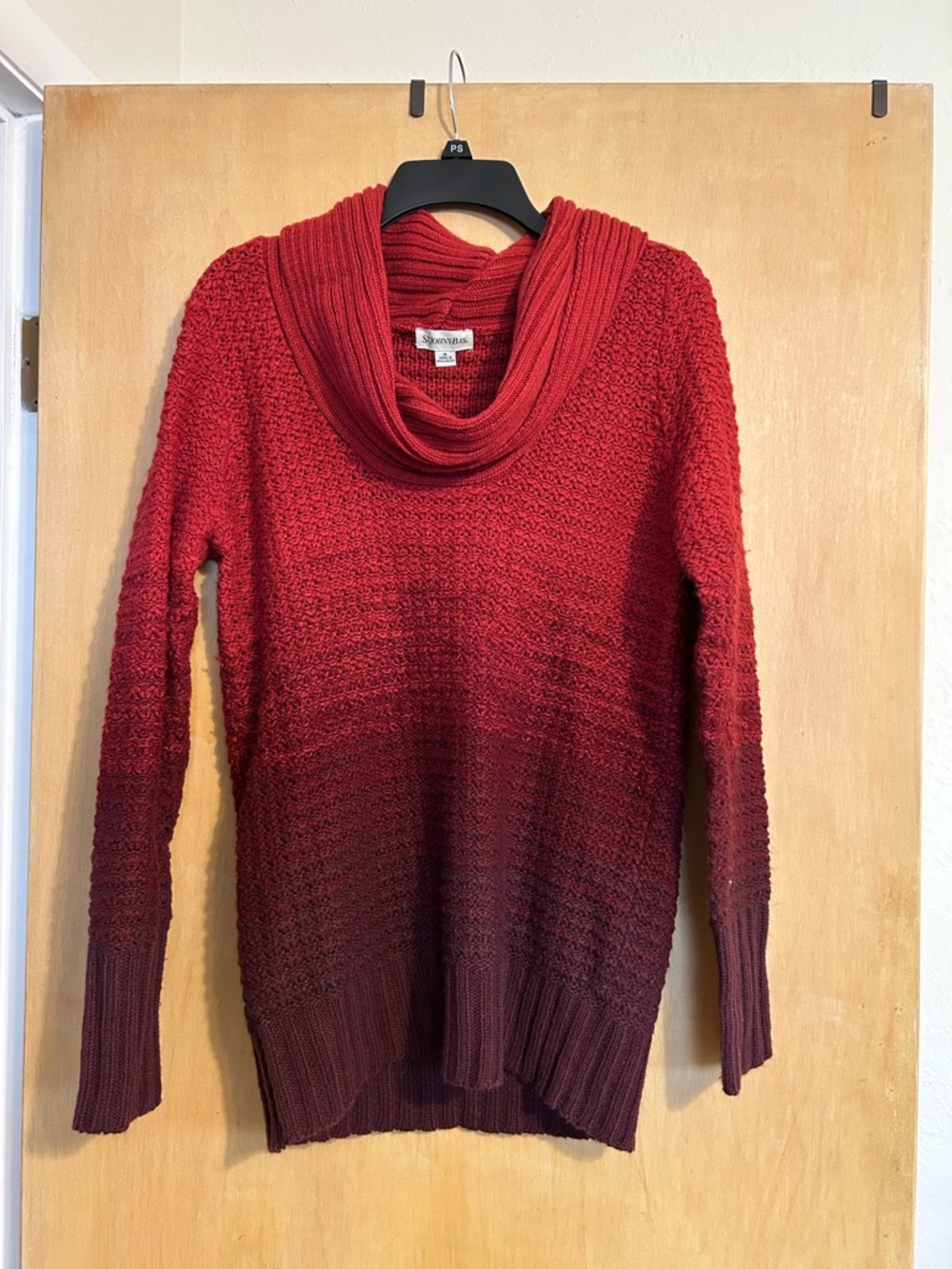 St. John's Bay Red Cowl Neck Sweater Size Medium NWOT